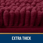 Buganda Bathroom Rugs 30x20, Quick Dry Machine Washable Chenille Bath Mats with Rubber Backing, Grey - Image 65