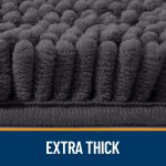 Buganda Bathroom Rugs 30x20, Quick Dry Machine Washable Chenille Bath Mats with Rubber Backing, Grey - Image 29