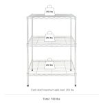 Hyper Tough Multipurpose 3-Tier Wire Shelving Rack, Black, 750 lbs Capacity - Image 13