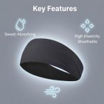 8 Pack Men's Sports Headband,Moisture Wicking Workout Headband, Workout Stretchy Unisex Hairband - Image 2