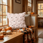 Sm:)e Embroidered Goost Plush Faux Fur Jacquard Halloween Throw Pillow Cover 18x18 Inch White, Set of 2 Silky Soft Cushion Case for Sofa Couch - Image 35