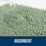 Buganda Bathroom Rugs 30x20, Quick Dry Machine Washable Chenille Bath Mats with Rubber Backing, Grey - Image 83