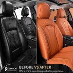 FLORICH Leather Car Seat Covers Full Set for Cars, SUVs & Trucks, Pink Black Front & Rear Automotive Seat Covers, Universal Fit for Toyota Honda Ford Jeep - Image 65