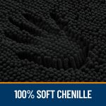 Buganda Bathroom Rugs 30x20, Quick Dry Machine Washable Chenille Bath Mats with Rubber Backing, Grey - Image 52