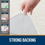 Buganda Bathroom Rugs 30x20, Quick Dry Machine Washable Chenille Bath Mats with Rubber Backing, Grey - Image 24