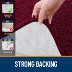 Buganda Bathroom Rugs 30x20, Quick Dry Machine Washable Chenille Bath Mats with Rubber Backing, Grey - Image 70