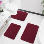 Buganda Bathroom Rugs 30x20, Quick Dry Machine Washable Chenille Bath Mats with Rubber Backing, Grey - Image 60