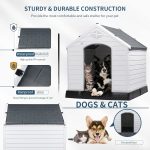 Waleaf Plastic Dog House Outdoor Indoor for Small Medium Larige Dogs,Waterproof Dog Houses with Elevated Floor and Air Vents,Durable Ventilate & Easy Clean and Assemble - Image 5