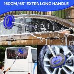 GreatCool 62 Car Wash Brush Kit Mitt Mop Sponge with Long Handle Chenille Microfiber Car Cleaning Brush Kit Supplies Car Washing Mop Kit Car Care of Scratch-Free Replacement Head for Car RV Truck - Image 11